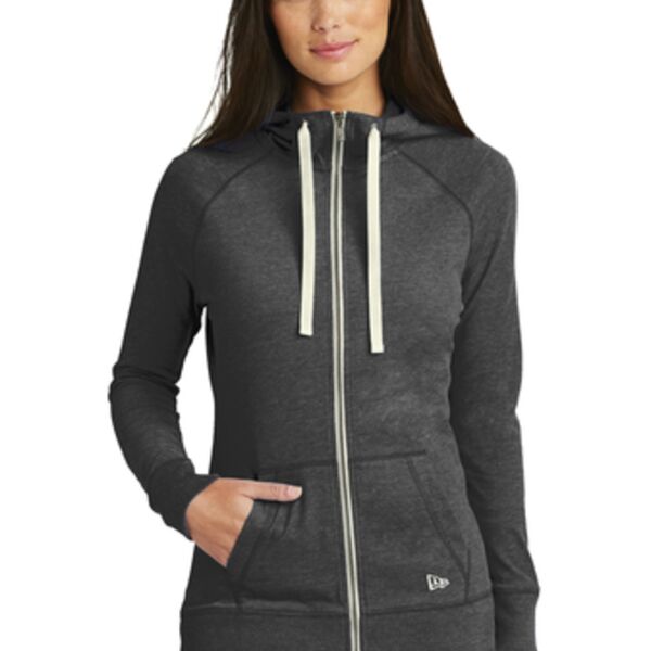 Ladies Sueded Cotton Full-Zip Hoodie Thumbnail